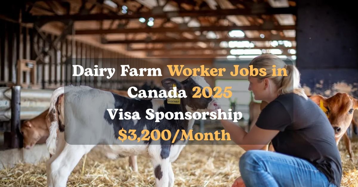 Dairy Farm Worker Jobs in Canada 2025: Visa Sponsorship & $3,200/Month