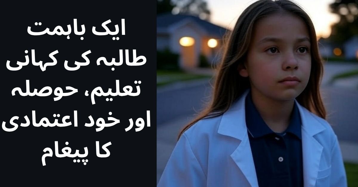 ایک باہمت طالبہ کی کہانی: تعلیم، حوصلہ اور خود اعتمادی کا پیغام