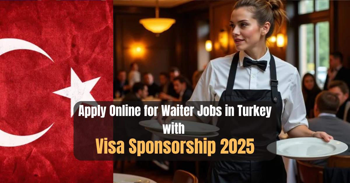 Apply Online for Waiter Jobs in Turkey with Visa Sponsorship 2025